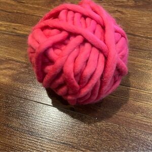 Unknown Brand Chunky Pink 100 % Merino Wool Knitting Hand Knit Skein